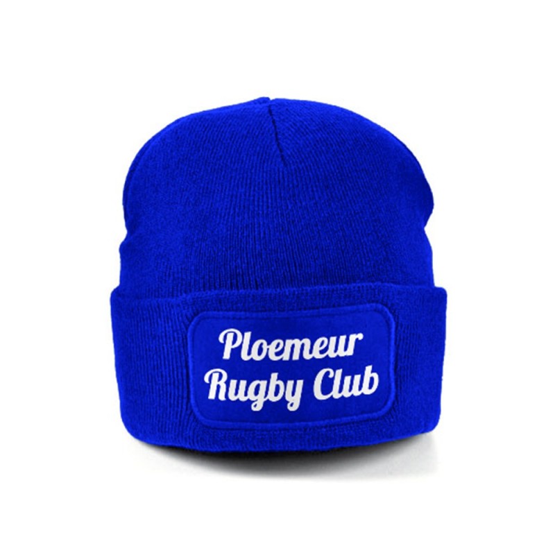 Bonnet Beechfield patch Ploemeur Rugby Club bleu