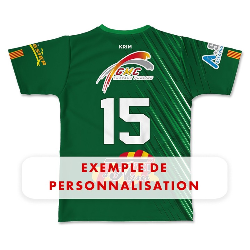 Maillot de match 2024-2025 RC Ponteilla dos exemple de personnalisation
