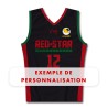 Débardeur basket homme 2023-2024 Red Star Basketball exemple de personnalisation face