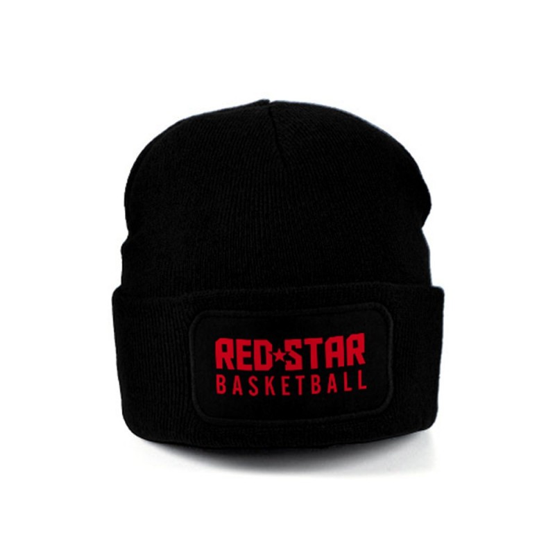 Bonnet Beechfield patch Red Star Basketball noir