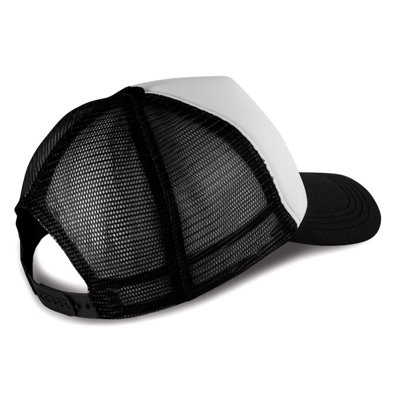 Casquette trucker Red Star Basketball noir et blanche dos