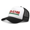 Casquette trucker Red Star Basketball noir et blanche face