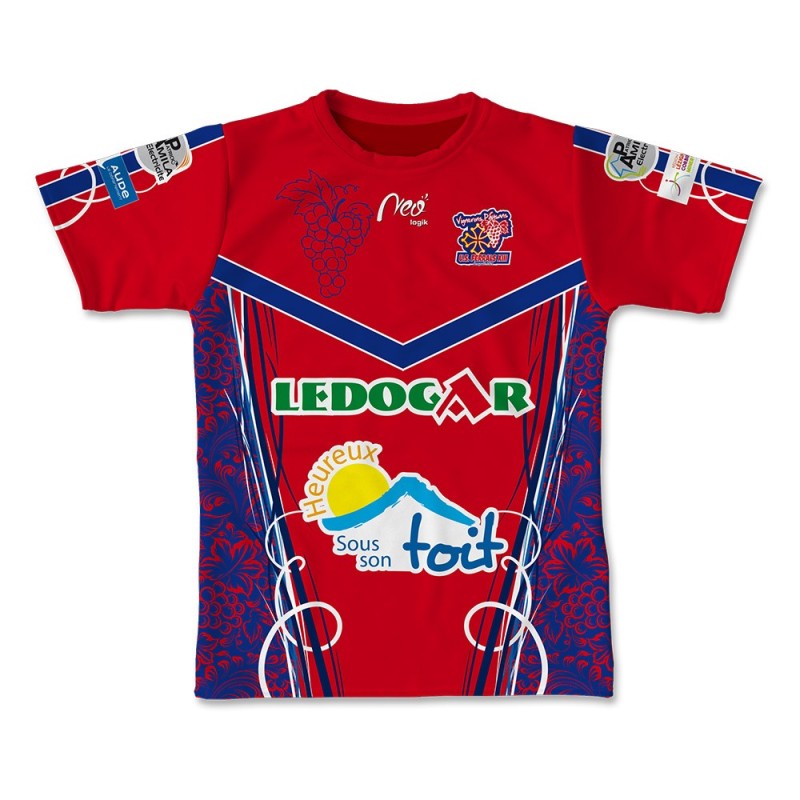 Maillot réplica US Ferrals XIII 2022-2023 rouge face