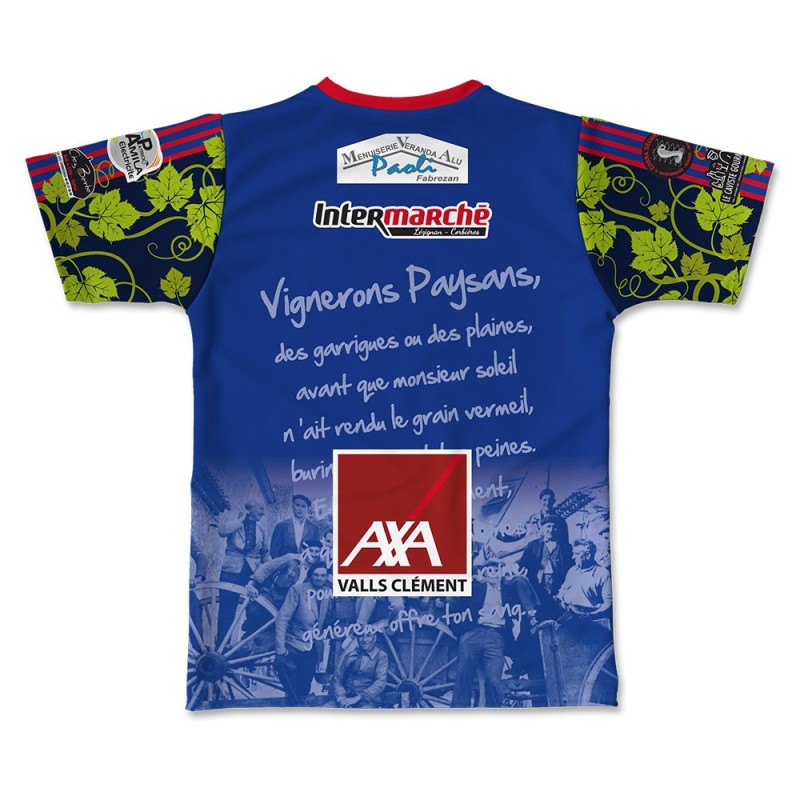 Maillot réplica Ferrals XIII centenaire  2023-2024 dos