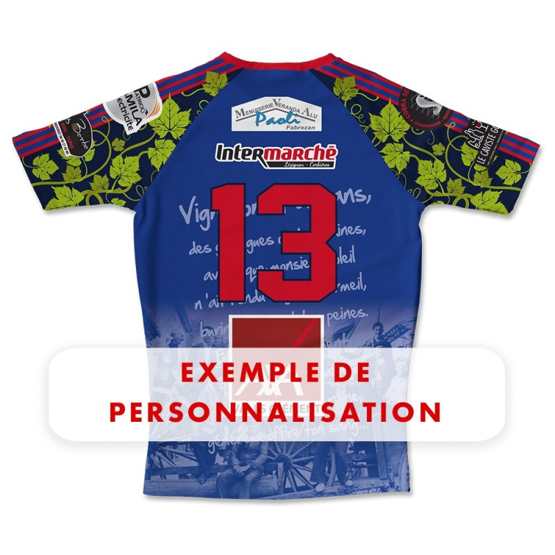 Maillot High Ground Ferrals XIII 2024-2025 exemple de personnalisation