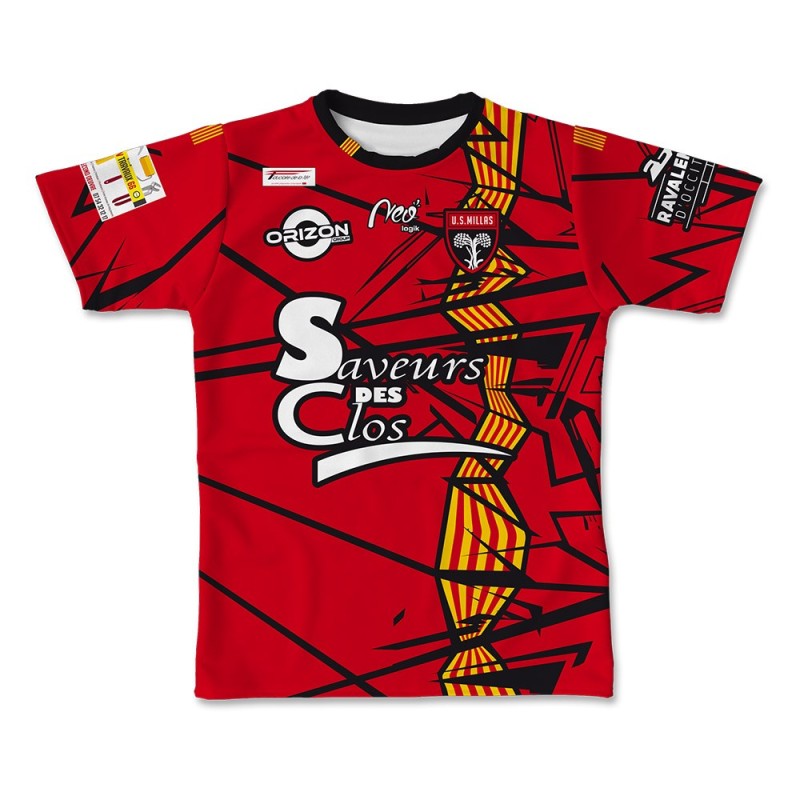 Maillot de match US Millas Réserve 2022-2023 face