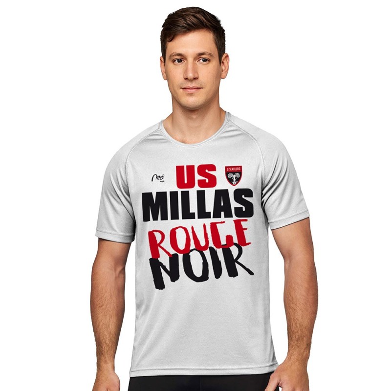 Tshirt sport homme Rouge Noir blanc