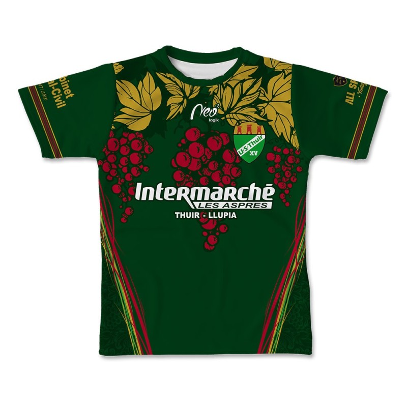 Maillot de match US Thuir 2017-2018 vert