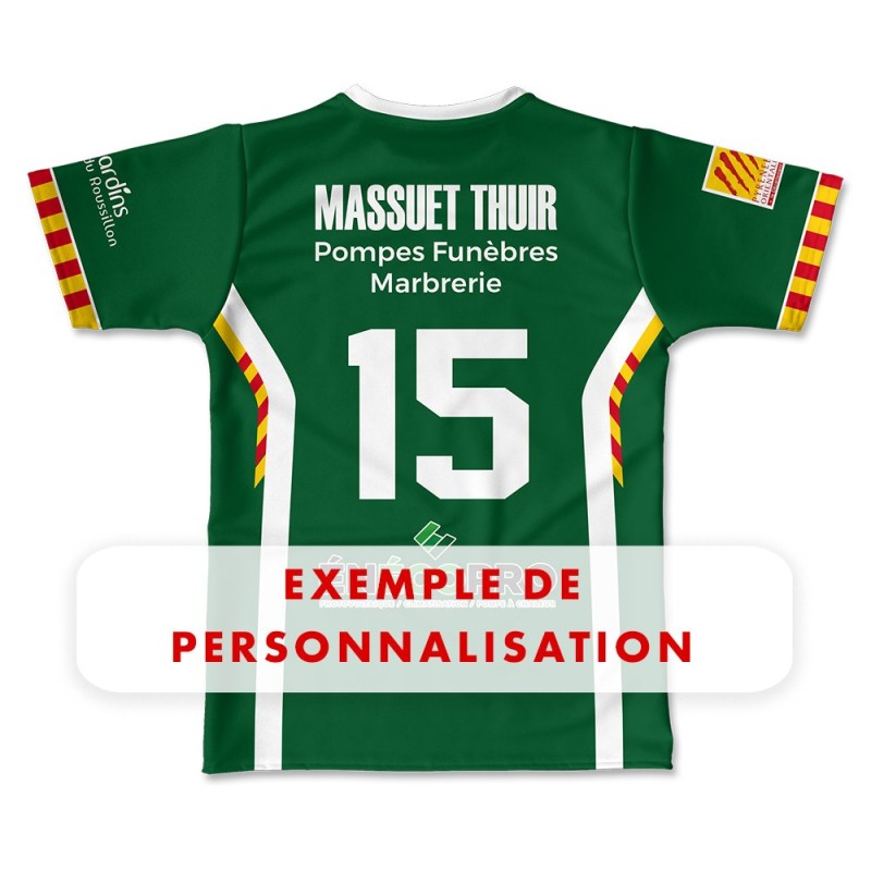 Maillot de match 2025-2026 us thuir dos exemple de personnalisation