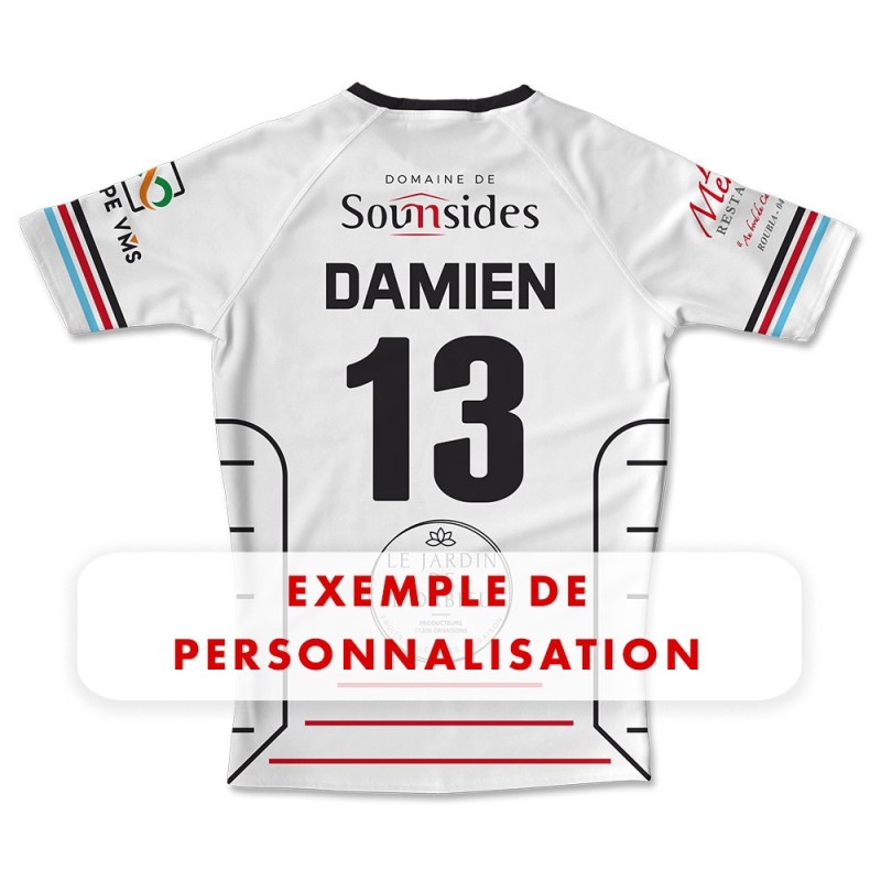 Maillot High Ground VAL XIII 2024-2025 dos exemple de personnalisation