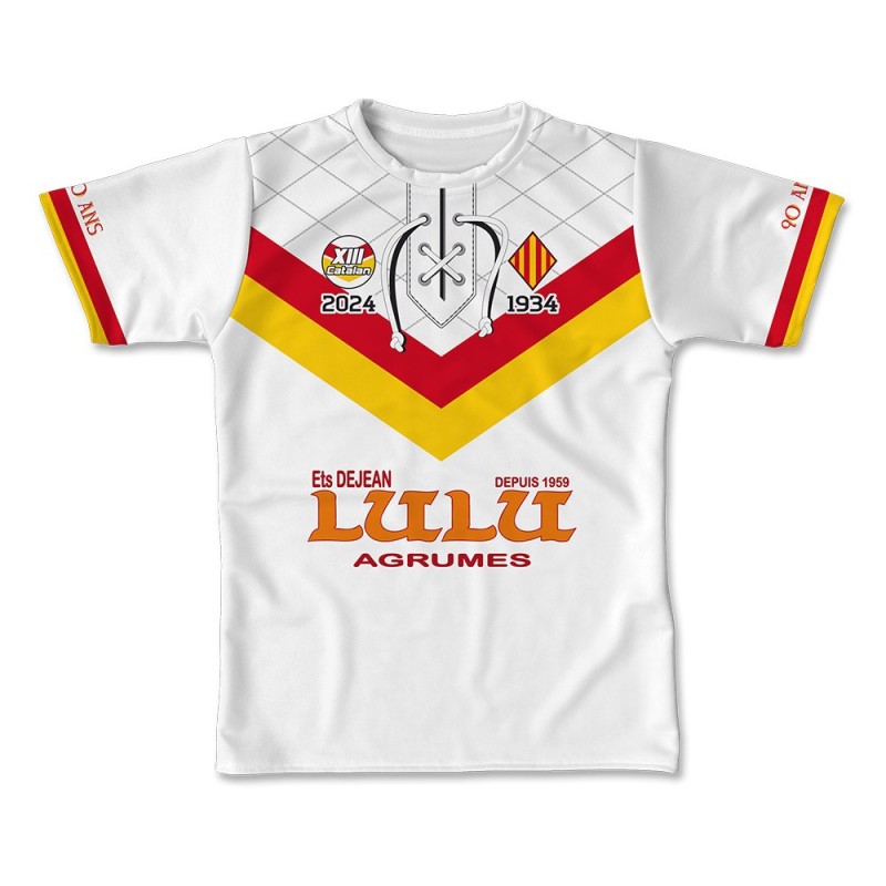 Maillot de match XIII Catalan 2023-2024 face