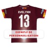 Maillot de match 2025-2026 bordeau handi dragons exemple de personnalisation
