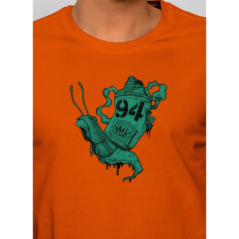 Tshirt homme orange Spray kagouille zoom