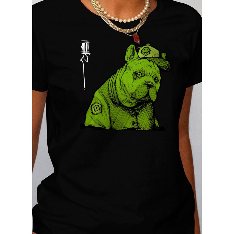 Tshirt femme noir Dogo zooom