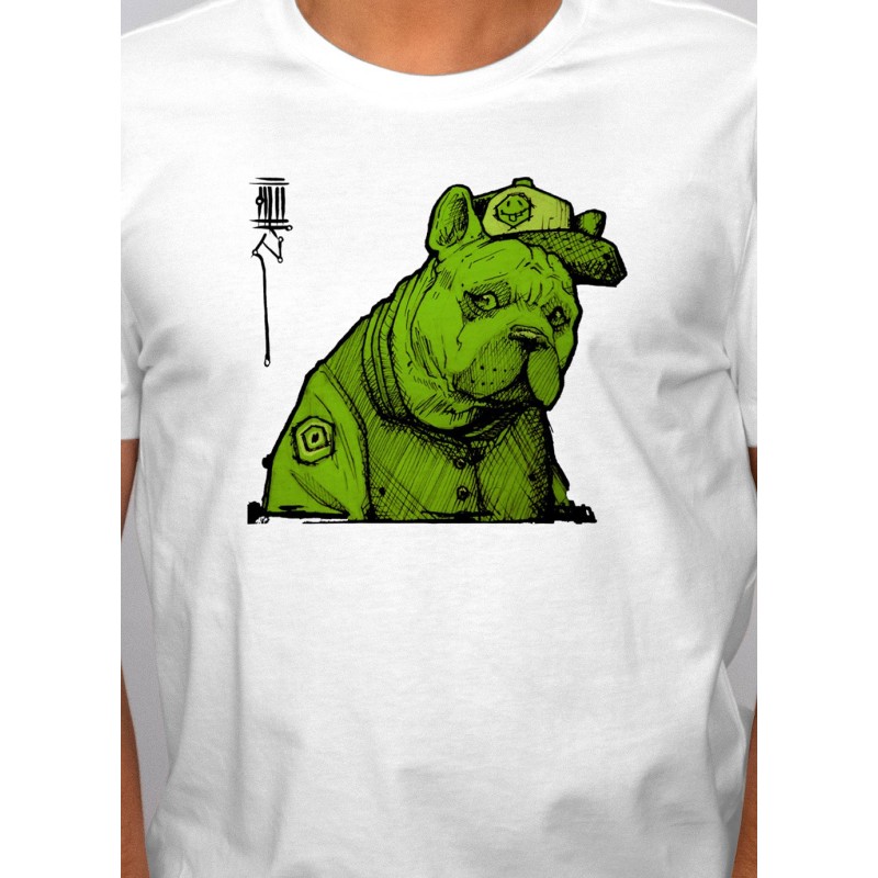 Tshirt homme blanc Dogo zoom