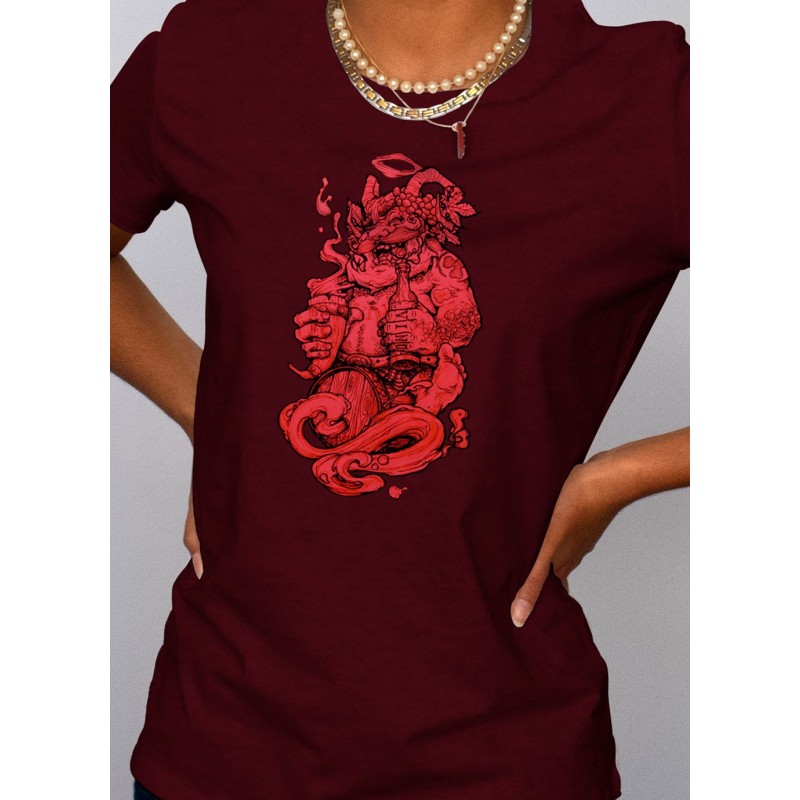 Tshirt femme wine Vino Veritas zoom