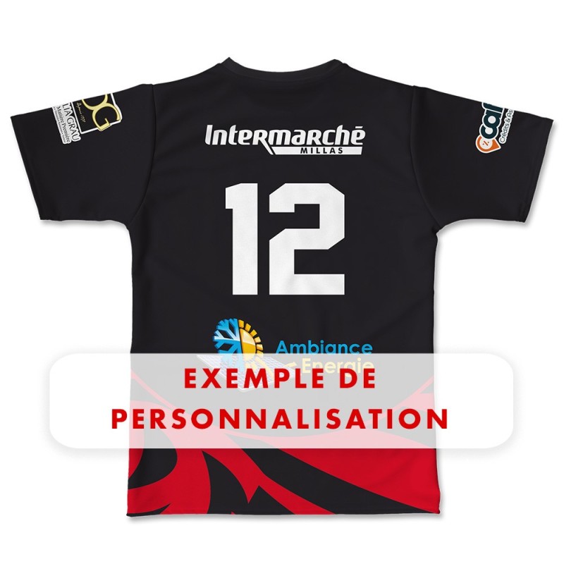 Maillot réplica US Millas 2026-2027 Séniors Réserve dos exemple personnalisation numéro
