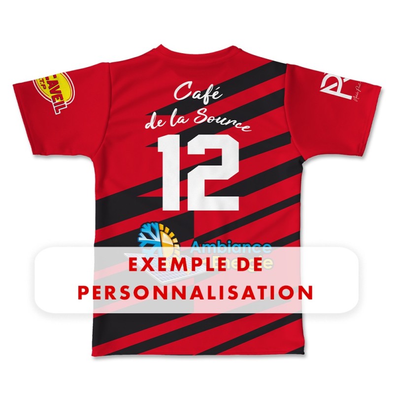 Maillot réplica US Millas 2025-2026 Séniors Première dos exemple personnalisation numéro