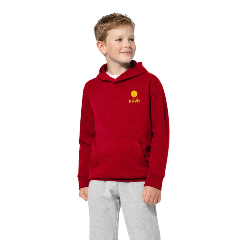 Sweat capuche enfant PRVB rouge