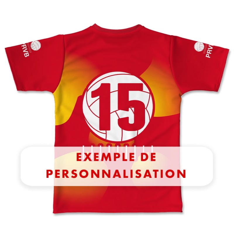 Maillot Supporters dos exemple personnalisation numéro