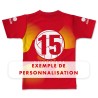 Maillot Supporters dos exemple personnalisation numéro
