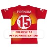 Maillot Supporters dos exemple personnalisation prénom et numéro